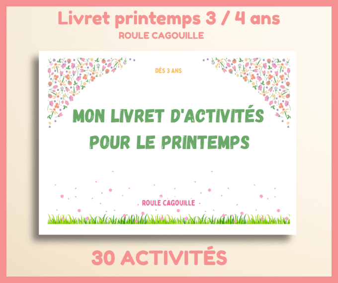 Activité printemps 3ans PDF à imprimer, livret maternelle PS , graphisme, jeux, logique, préécriture