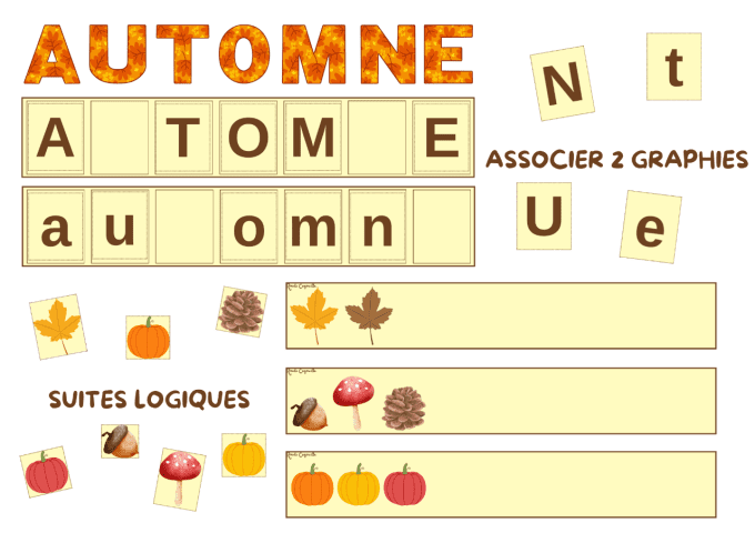 Activités Automne à partir de 4 ans