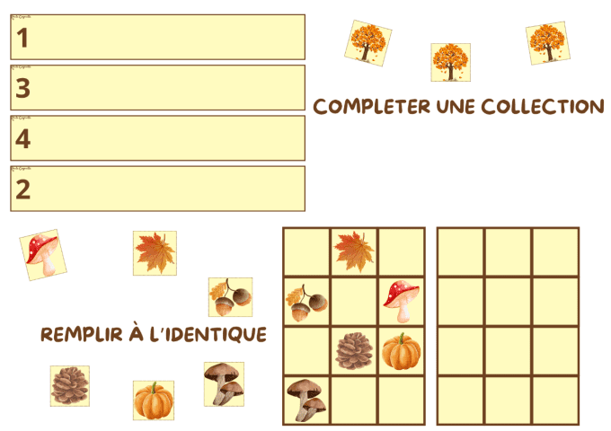 Activités Automne à partir de 4 ans