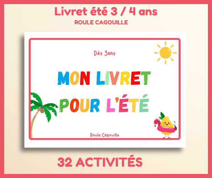 Activité été 3 ans PDF à imprimer, livret maternelle PS MS , graphisme, jeux, logique, préécriture