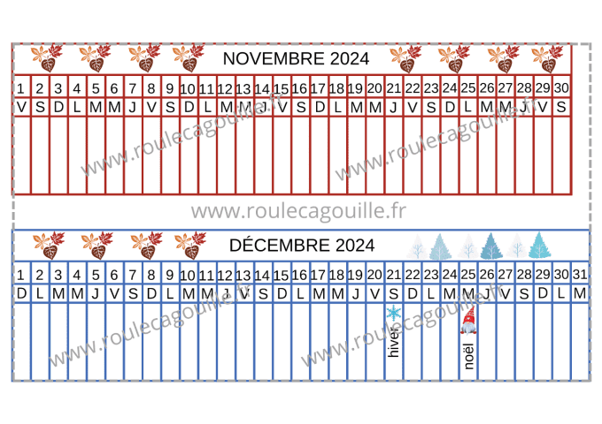 Calendrier 2024/2025