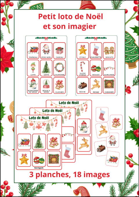 Loto de Noël et son imagier (pour les plus petits)