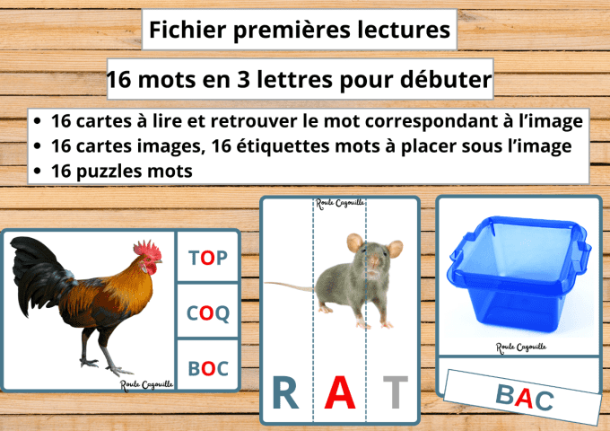 16 premiers mots à lire en 3 lettres