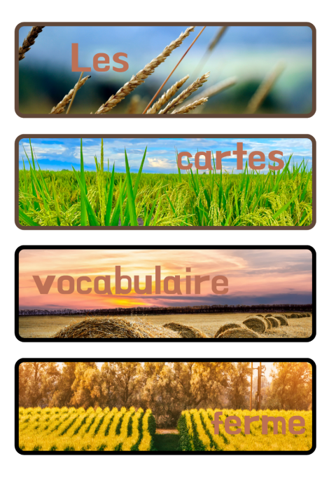 15 Cartes vocabulaire Ferme