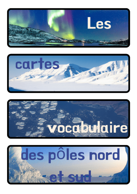 15 Cartes vocabulaire des Pôles